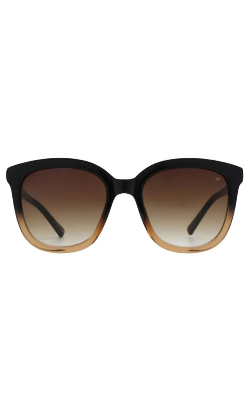 Hot Solbriller - Billy - Black/Brown Transperent Solbriller