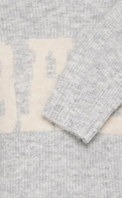 Outlet Striktrøje - Stacy - Medium Grey Melange Striktrøjer & Sweat