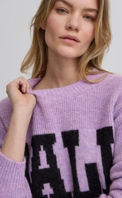 Striktrøje - Stacy - Purple Rose Striktrøjer & Sweat