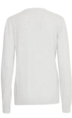 Best Striktrøje - D. Carter - White Melange Striktrøjer & Sweat