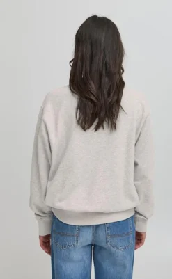 Discount Sweatshirt - Taylor - Medium Grey w. Mistful Mauve Striktrøjer & Sweat