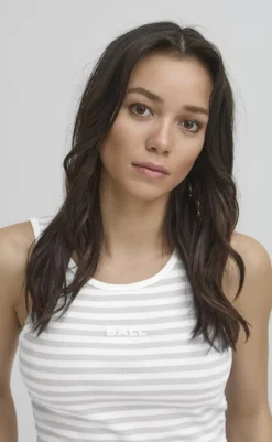 New Top - Altobelli - Blanc de Blanc w. Grey Melange T-shirts & Toppe