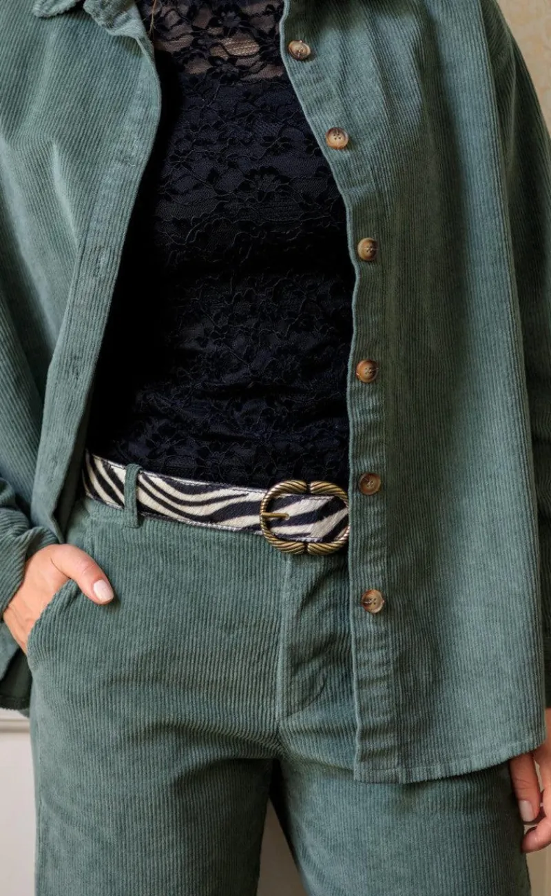 Clearance Black Color Bælte - Jenny - Zebra Tasker