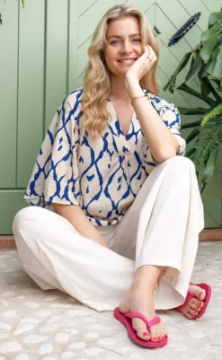 Sale Bluse - Chloe - Blue Bluser