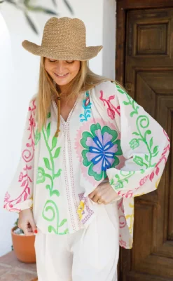 Bluse - Sun - White Flower Bluser