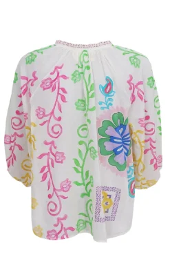 Bluse - Sun - White Flower Bluser
