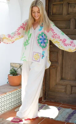 Bluse - Sun - White Flower Bluser
