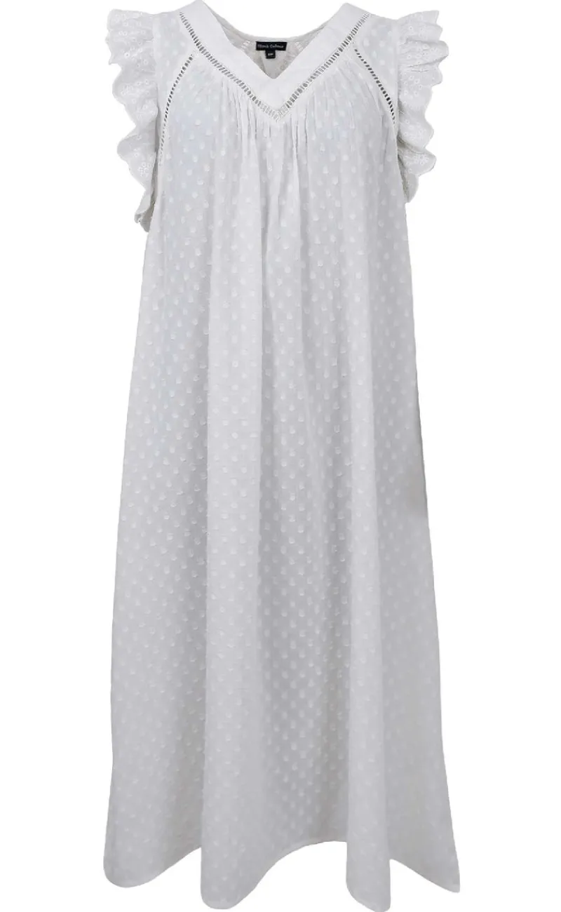 Discount Kjole - Mie Frill - White Kjoler