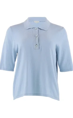 Sale Bluse - Diane Polo - Light Blue Bluser