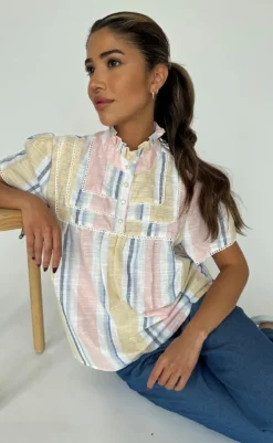 Clearance Bluse - Isabella - Stribe Bluser
