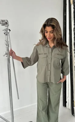 Outlet Bluse - Mili Vide Sleve - Army Bluser