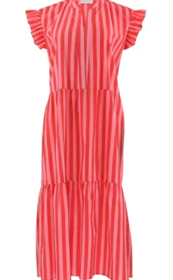 Clearance Kjole - Bea - Stribe Pink/Red Stripe Kjoler