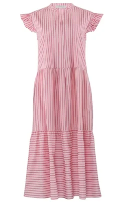 Hot Kjole - Bea Long - Pink Stripe Kjoler