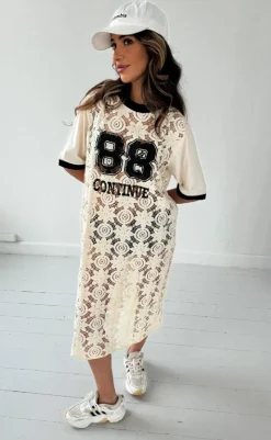 Clearance Kjole - Conni Lace - Off White Kjoler