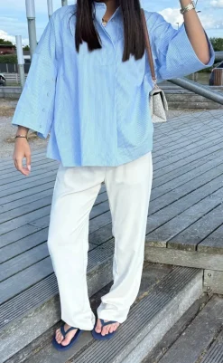 Sale Skjorte - Klara - Blue Stripe Skjorter