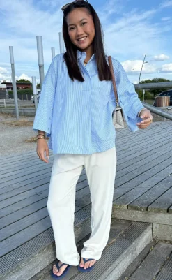 Sale Skjorte - Klara - Blue Stripe Skjorter