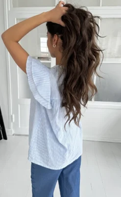 Discount Top - Christel - Blue Stripe T-shirts & Toppe