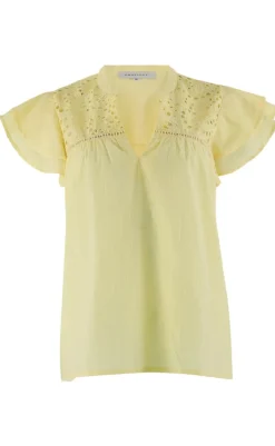 Online Top - Christel - Light Yellow T-shirts & Toppe