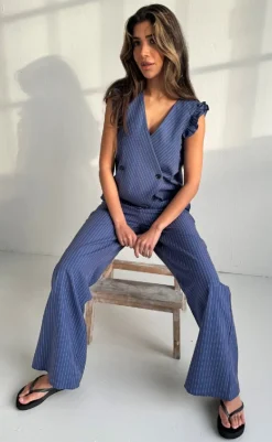 Sale Vest - Lydia - Blue Stripe Veste