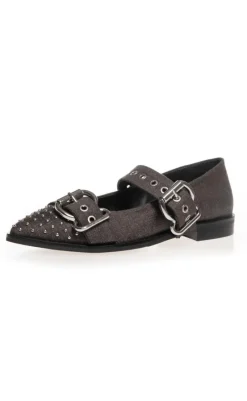 Clearance Ballerinaer - Future Vibes - Black Denim Loafers & Ballerinaer