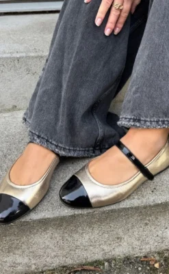 Hot Ballerinaer - Love For A Reason - Gold Loafers & Ballerinaer