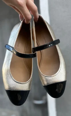 Hot Ballerinaer - Love For A Reason - Gold Loafers & Ballerinaer