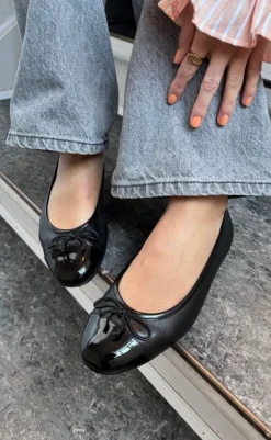 Hot Ballerina - Like Moving Patent Toe - Black Patent Loafers & Ballerinaer