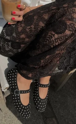 Discount Ballerina - For A While - Black Loafers & Ballerinaer