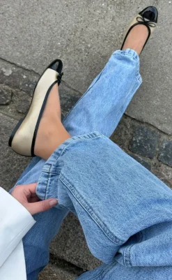 New Ballerinaer - My Own Ballerinas - Gold/Black Loafers & Ballerinaer