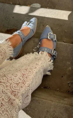 New Ballerinaer - Future Vibes - Blue Denim Loafers & Ballerinaer