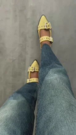 Sale Loafers - Future Vibes Pantent - Yellow Loafers & Ballerinaer