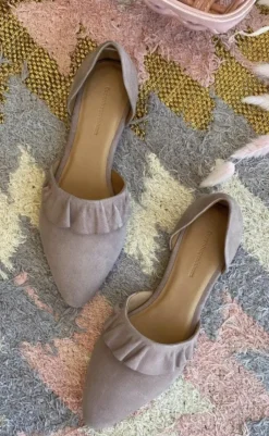 Discount Loafers / Ballerina - New Romance Suede - Beige Loafers & Ballerinaer
