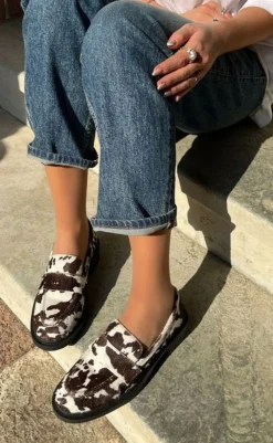 Outlet Loafers - Celina - White/Brown Loafers & Ballerinaer