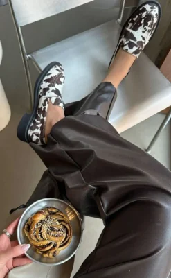 Outlet Loafers - Celina - White/Brown Loafers & Ballerinaer