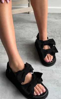 Outlet Sandal - Come To Me Suede - Black Sandaler