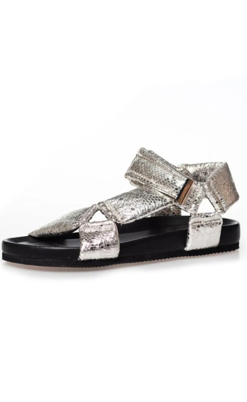 Best Sandaler - Carrie Moon - Silver Snake Sandaler