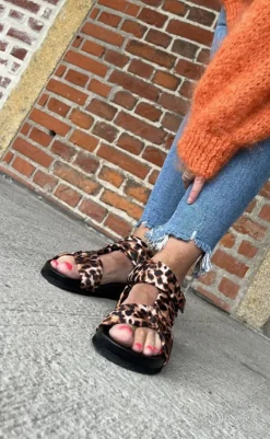 Best Sandaler - Carrie - Brown Leopard Sandaler