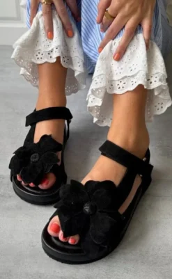 Clearance Sandaler - My Flowers - Black Sandaler