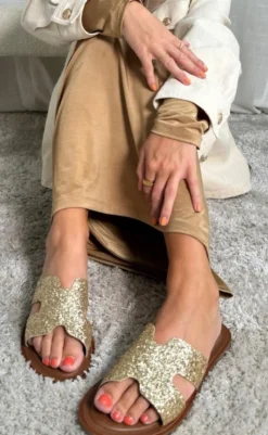 Sale Sandaler - Ivy - Gold Glitter Sandaler