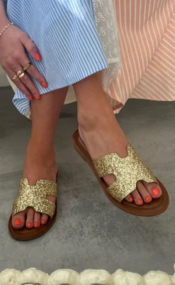 Sale Sandaler - Ivy - Gold Glitter Sandaler