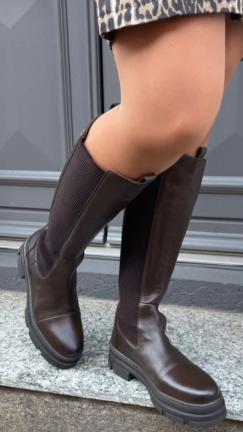 Hot Støvle - Follow Me And More - Dk Brown Støvler