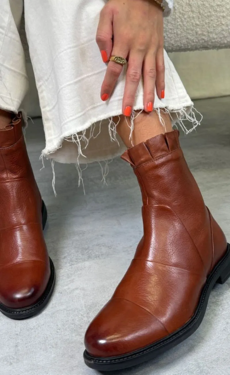 Sale Støvle - Margaret - Cognac Støvler