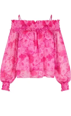 Outlet Bluse - Sierra - Pink Rosegarden Bluser