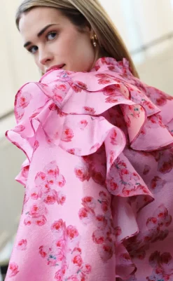 Discount Bluse - Sylvia - Pink Roses Bluser