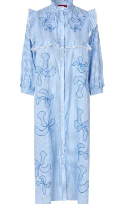 Outlet Kjole - Cody - White Blue Stripe Kjoler