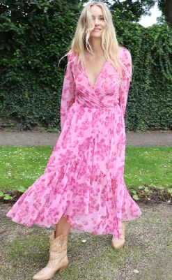 Best Kjole - Debbie - Pink Roses Kjoler