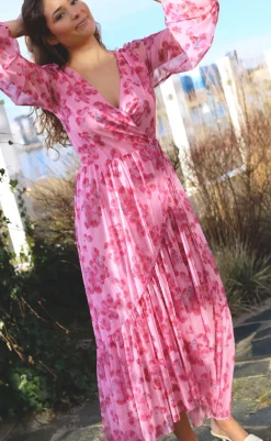 Best Kjole - Debbie - Pink Roses Kjoler