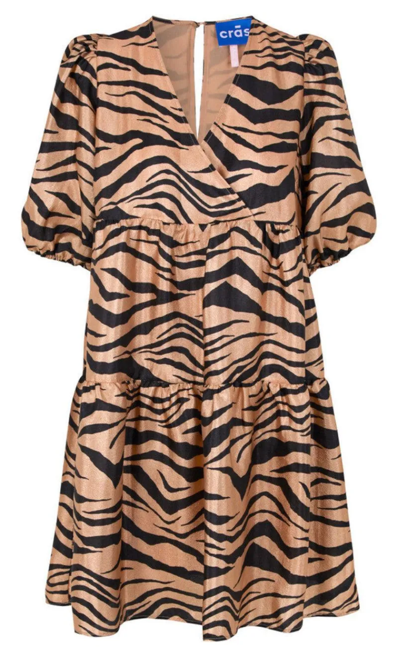 Discount Kjole - Leia - Zebra Almond Kjoler