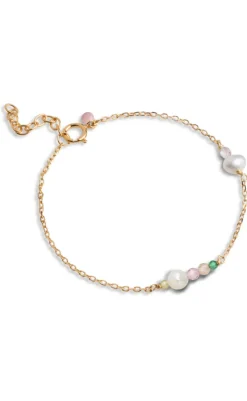 Best Armbånd - Sofia - Light Pink/Khaki Green/Peach/Pearl Smykker