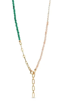 Hot Halskæde - Gabriella - Green/Peach/Pearl Smykker